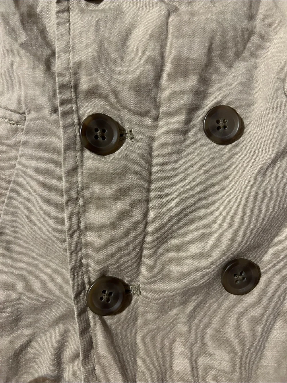 GAP Tan Double-Breasted Pea Coat